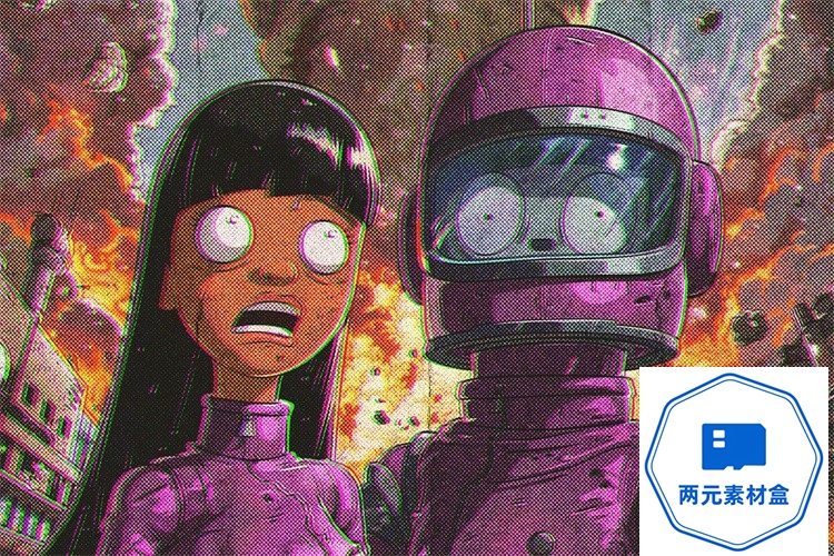 图片[6]-y104.漫画半色调复古未来主义照片图像效果滤镜特效样机PSD模板PS素材-两元素材盒