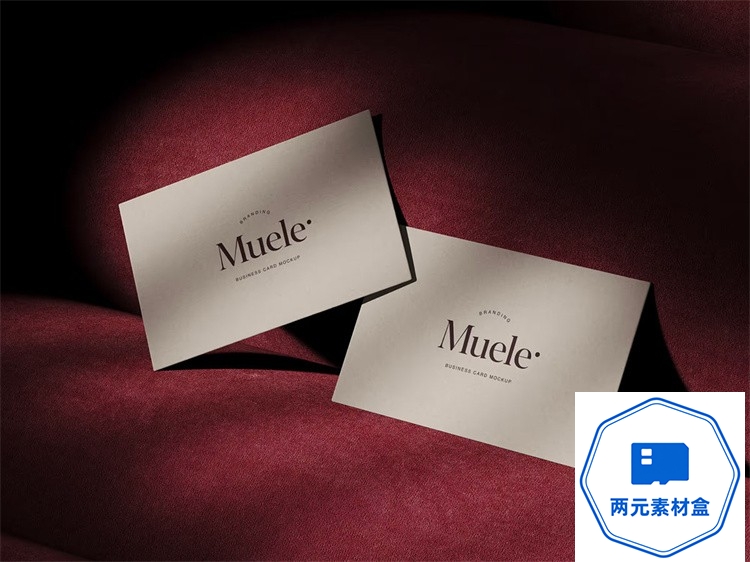 图片[1]-y123.复古优雅光影名片信封信纸画册封面效果图展示PSD模板样机ps素材-两元素材盒